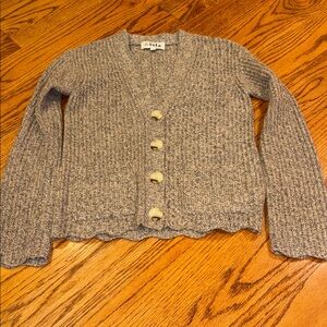 & Isla Woman’s Grey Cardigan Sweater Size XS
